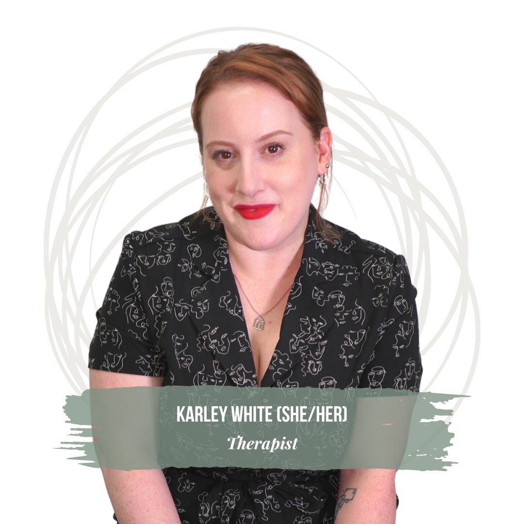 Have you met Karley yet? 💚 Karley White (She/Her), an Associate Marriage & Family Therapist here at GGOC, helps clients 