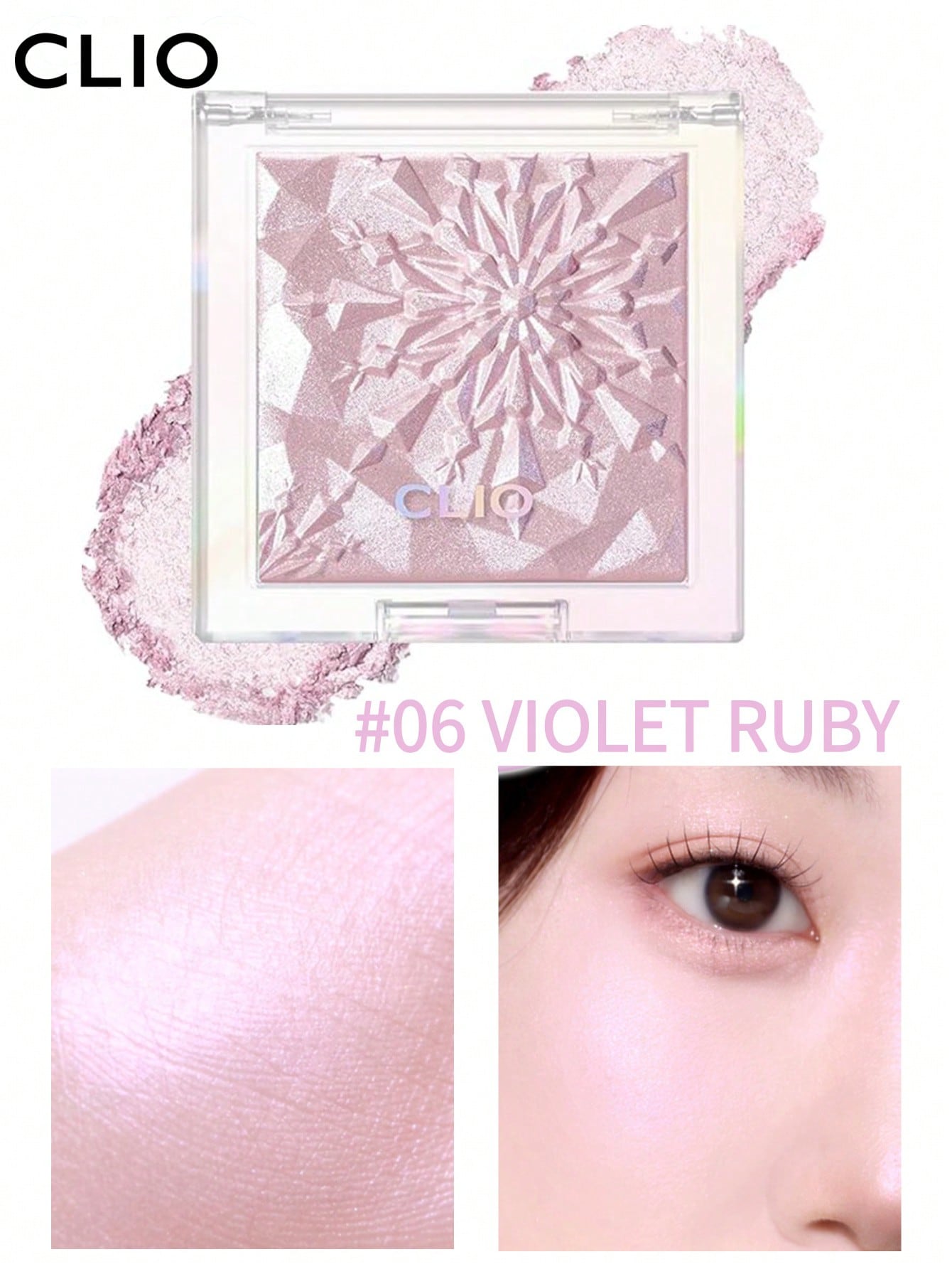 Clio Iluminador Prism K-Beauty, Iluminador Facial de Alto Brilho, Pó Suave Assado com Brilho Perolado, Glitter de Longa Duração, Iluminador em Pó, Maquiagem Diária, Maquiagem Coreana thumbnail