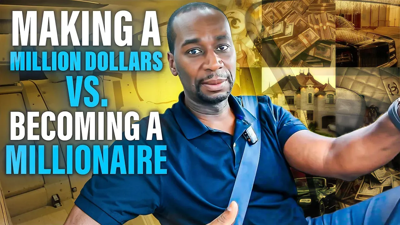 A million dollars vs being a millionaire thumbnail