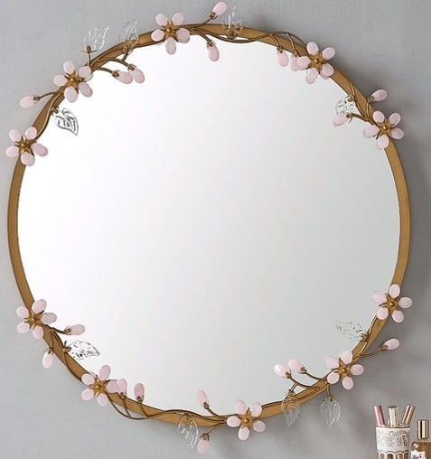 Grace Pink Flower Mirror thumbnail