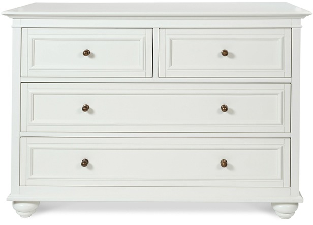 Chelsea 4 Drawer Dresser Regular, Simply White thumbnail