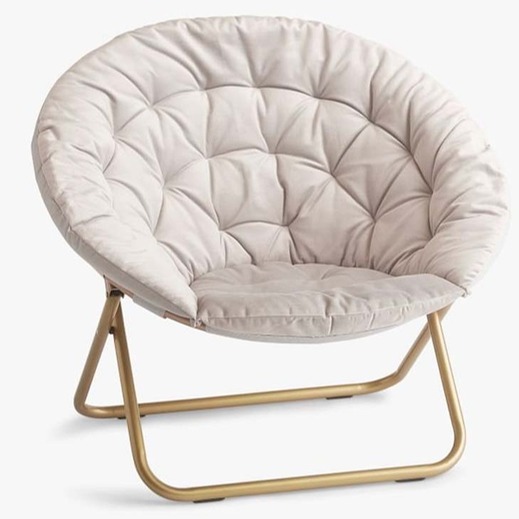 Lustre Velvet Light Gray Hang A Round Lounge Chair thumbnail