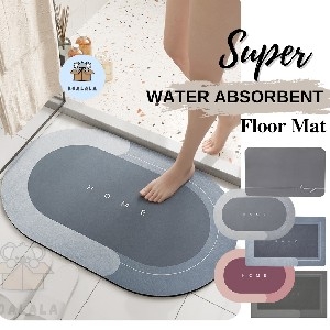 Absorbent Diatom Mud Pad Floor Mat Kitchen Toilet Bath Pad Non-Slip Bathroom Mat Ca thumbnail