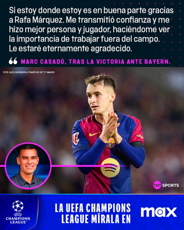 La reacción de Rafa Márquez a las palabras de Marc Casadó | TNT SPORTS MÉXICO thumbnail