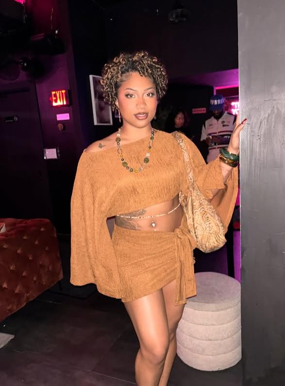 Brown 2 Piece Skirt Set thumbnail