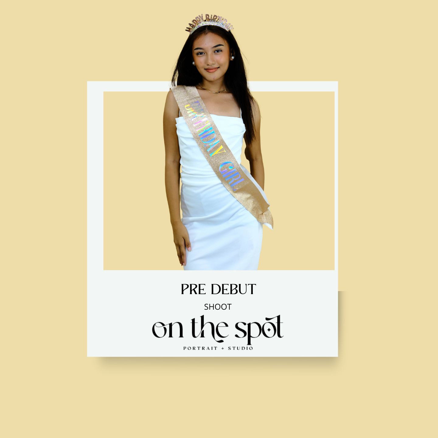 Celebrate your 18th in style with a stunning pre-debut shoot! 📸✨ Capture your special moments at On The Spot Self-Portra