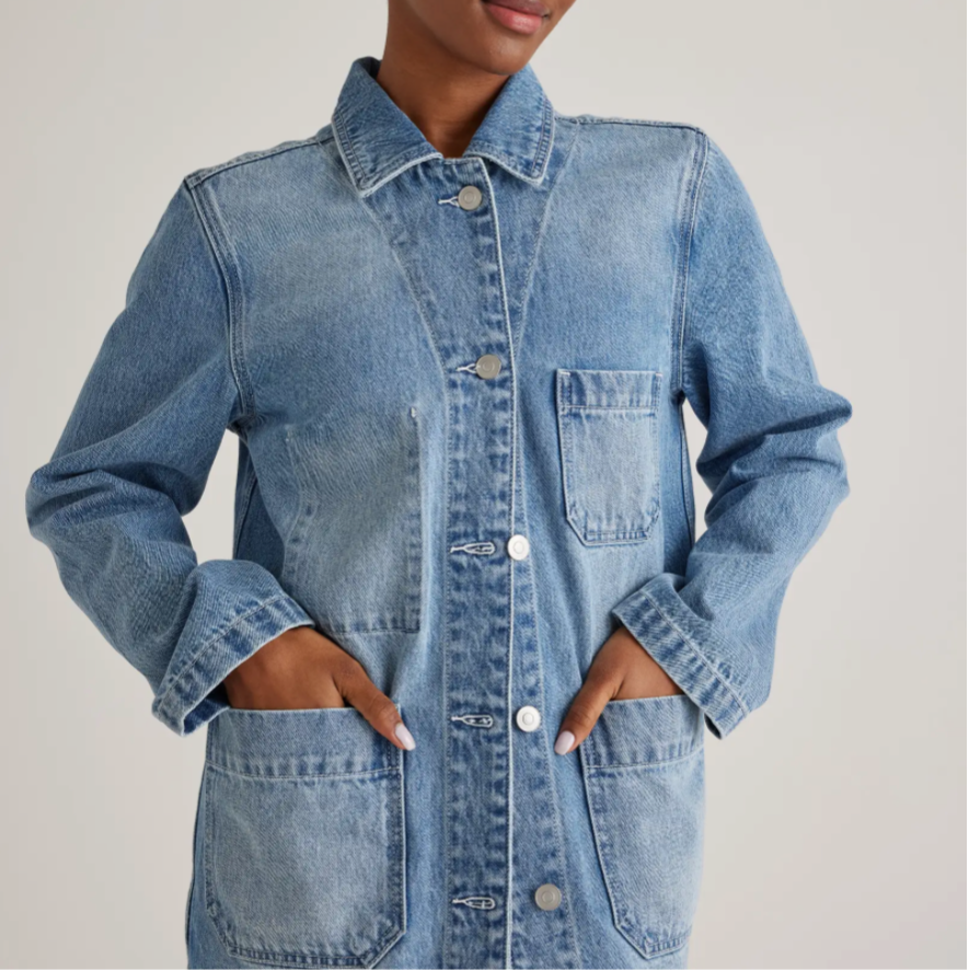 100% Organic Cotton Denim Chore Jacket thumbnail