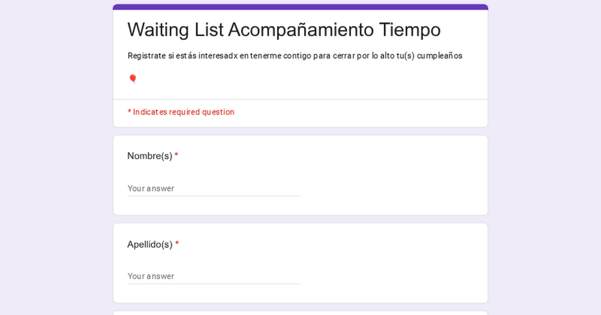 Lista de Espera: Cierre-Apertura Cumpleaños thumbnail