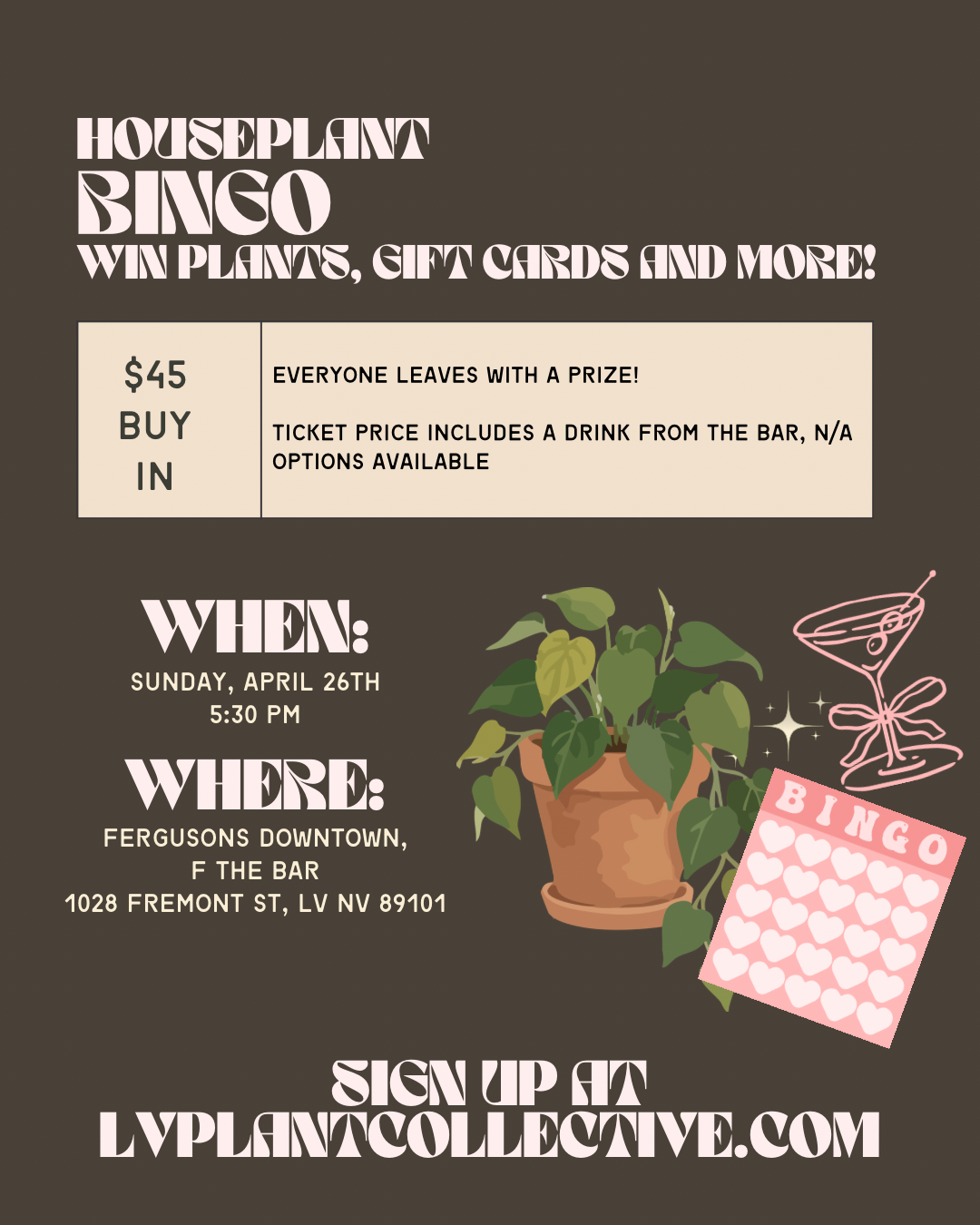 4/26/26 - LV Plant Collective: Houseplant Bingo — Fergusons Downtown thumbnail