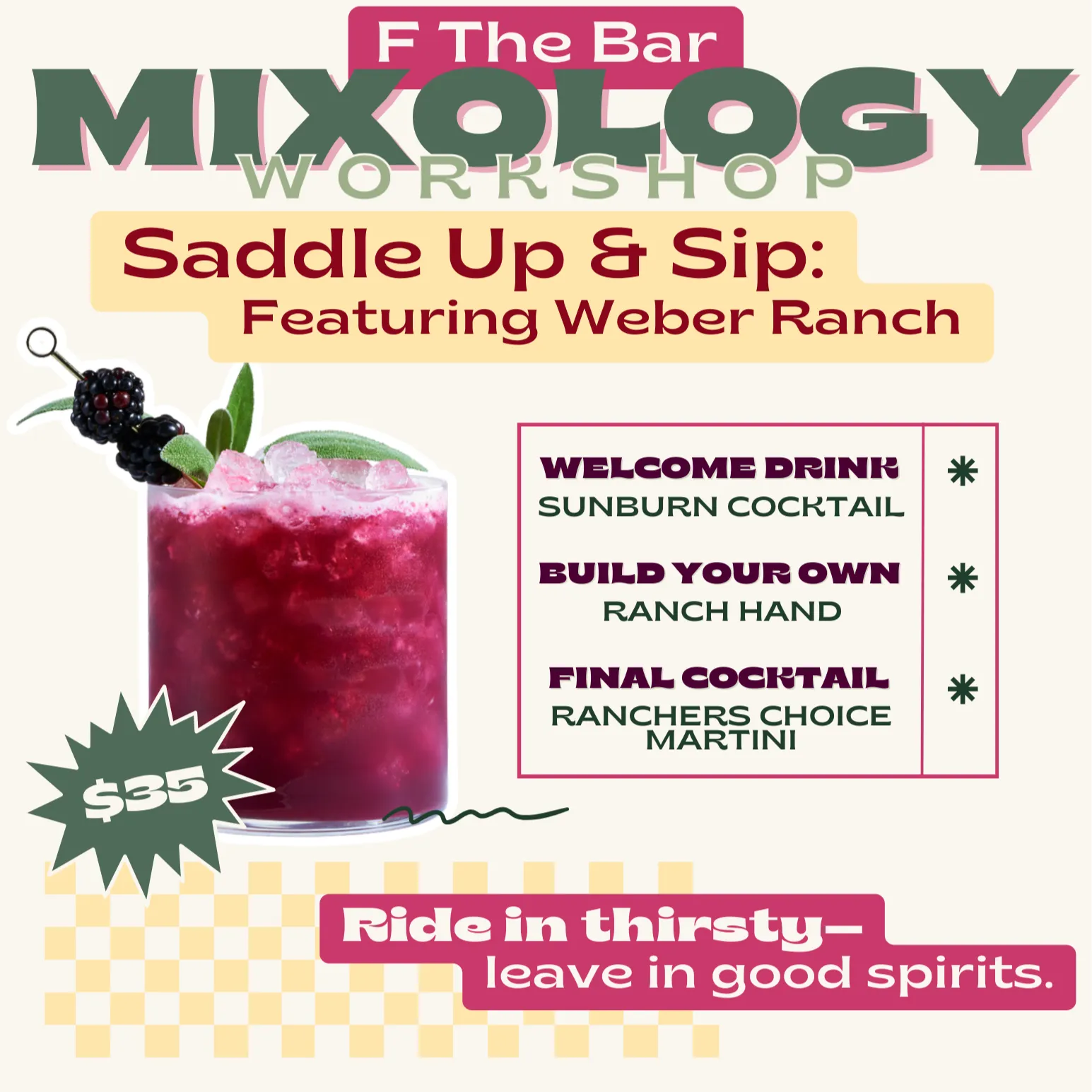 F The Bar Mixology Workshop: Weber Ranch thumbnail