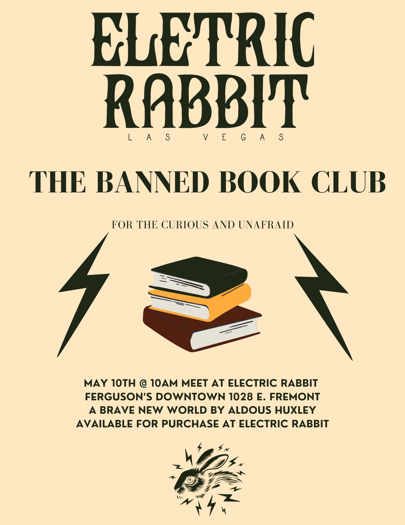 5/10/26 - Electric Rabbit: The Banned Book Club — Fergusons Downtown thumbnail