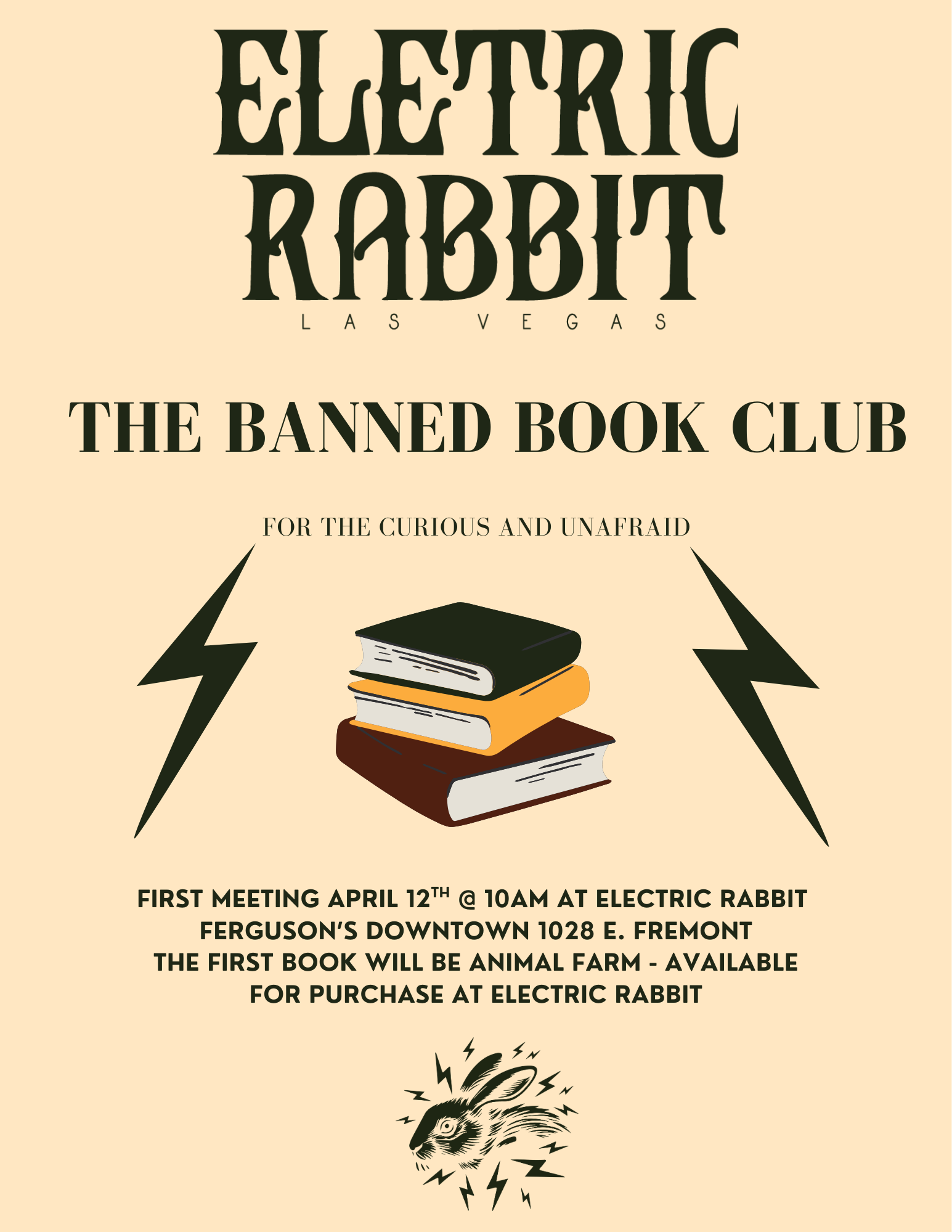 4/12/26 - Electric Rabbit: The Banned Book Club — Fergusons Downtown thumbnail