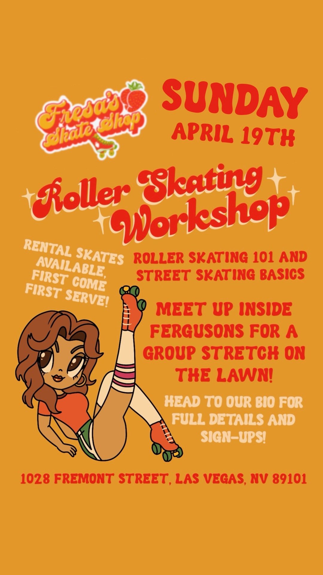 4/19/26 - Fresa’s Skate Shop: Roller Skating Workshop — Fergusons Downtown thumbnail