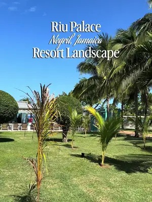 Riu Palace Negril in Jamaica 🇯🇲 @RIU Hotels & Resorts  This property has stunning landscaping, one of the best I’ve seen