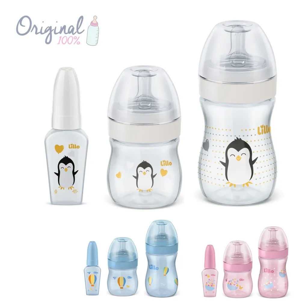 🍼 Kit 3 Mamadeiras Lillo Evolution Primeiros Passos com Chuquinha 50/150/240 ml Bico Redondo🍼 thumbnail