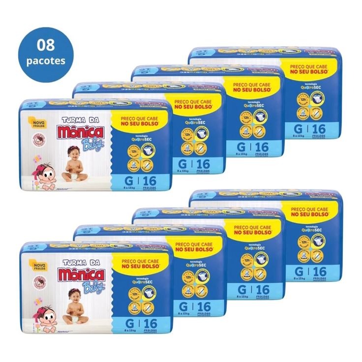 🩲 8 pacotes de fraudas descartáveis 🩲 thumbnail