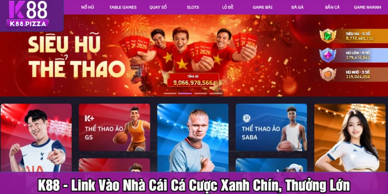 K88 - Link Vào Nhà Cái Cá Cược Xanh Chín, Thưởng Lớn thumbnail
