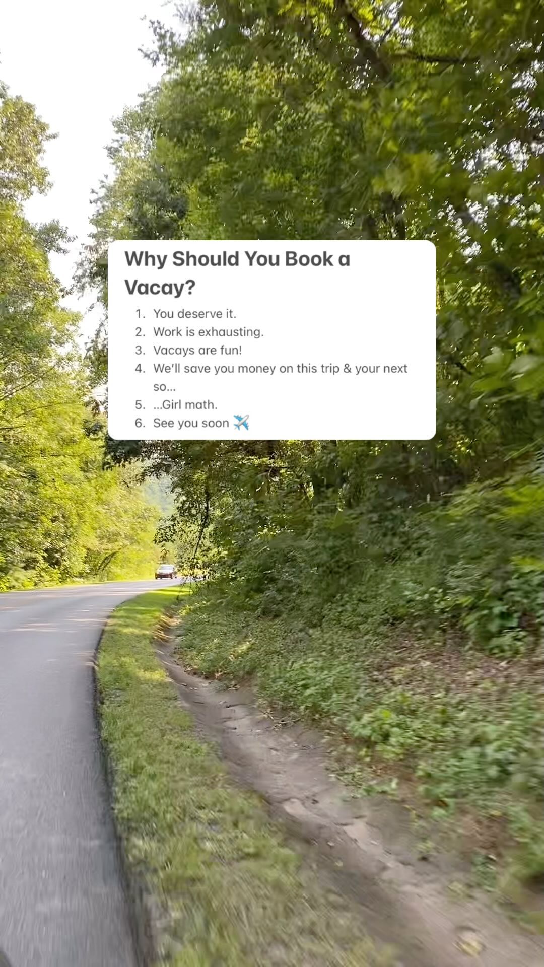 Sometimes you just need a Vacay ☀️🌲

VacayMyWay allows you to take a Vacay with peace of mind because you’ll save on thi