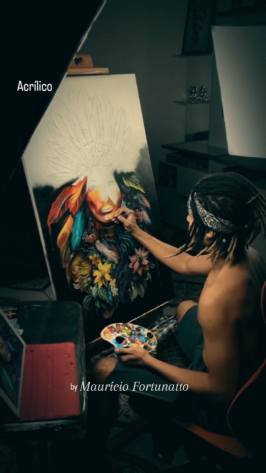 Progress Acrilico sobre tela. 🎨❤️‍🔥
 
Mais um pouquinho dessa forma que eu encontrei de expressar, os meus profundos sen