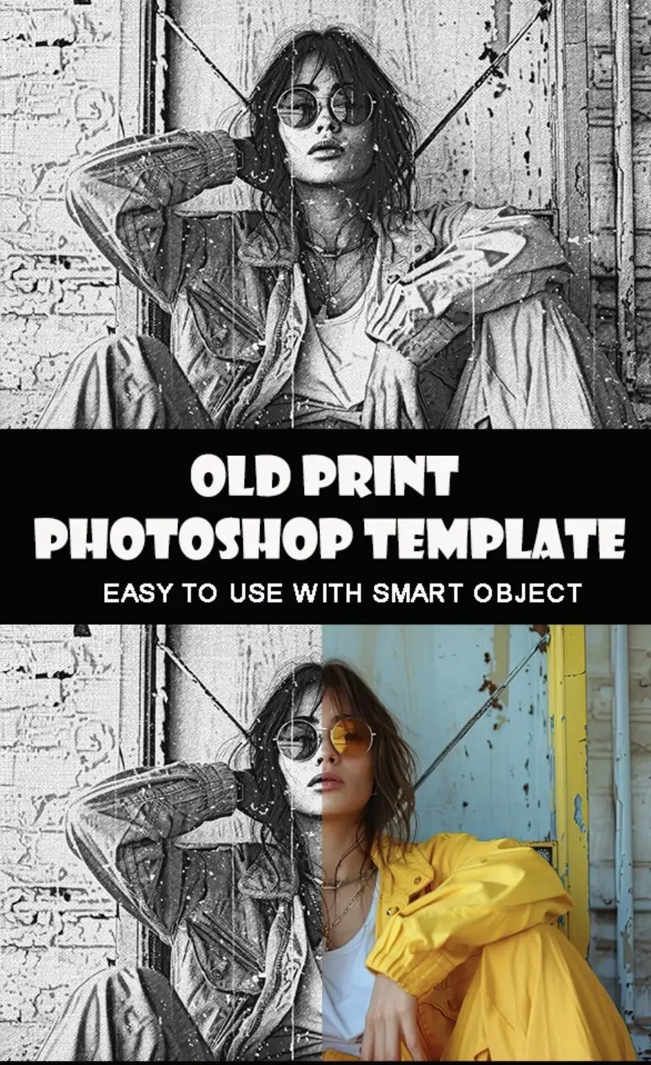 turn your photo into Vintage Old print photo effects with premium Psd Templates . ✔https://graphicriver.net/item/old-pri