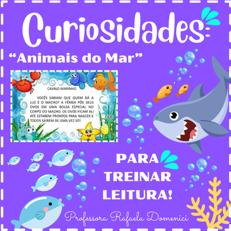 Curiosidades “Animais do Mar” - Treino da Leitura. 📖  thumbnail