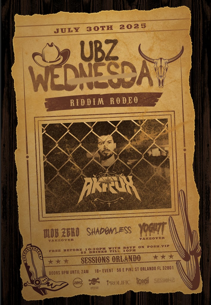 WUBZDAY RIDDIM RODEO: AKRUX | Wed, Jul 30, 2025 | Sessions thumbnail