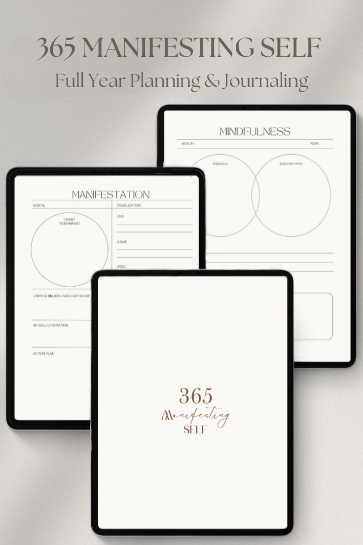 365 Manifesting SELF  Digital Printable Planner  thumbnail
