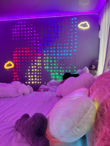 Custom DIY Pattern Glistening Curtain Lights | Cozy Kornerz thumbnail