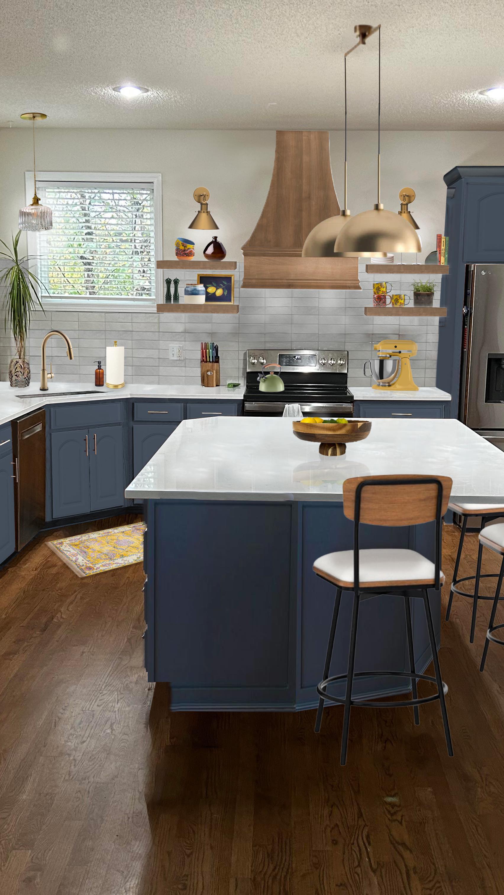 ✨Bright and blue kitchen✨

This client wanted to explore painting their cabinets to give the kitchen a fresh feel and in