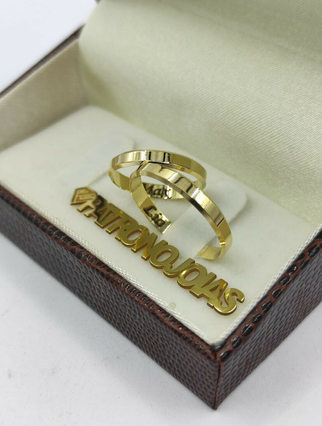 Aliança de Ouro 18k - 3mm Chanfrado thumbnail