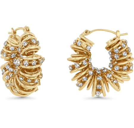 Gold hoop earrings  thumbnail