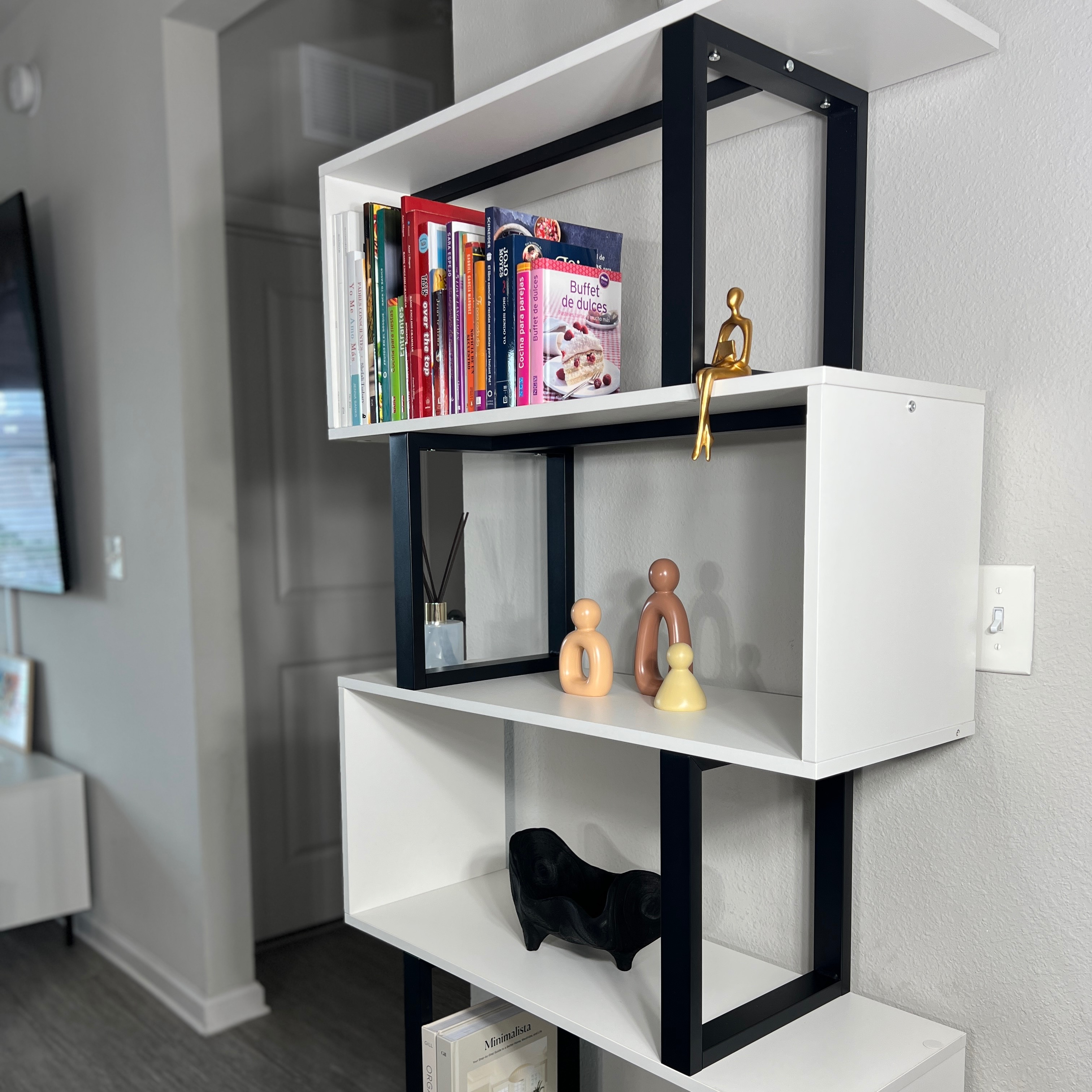 Yitahome | 6-Tier S-Shaped Bookshelf with Metal Frame for Home Office thumbnail