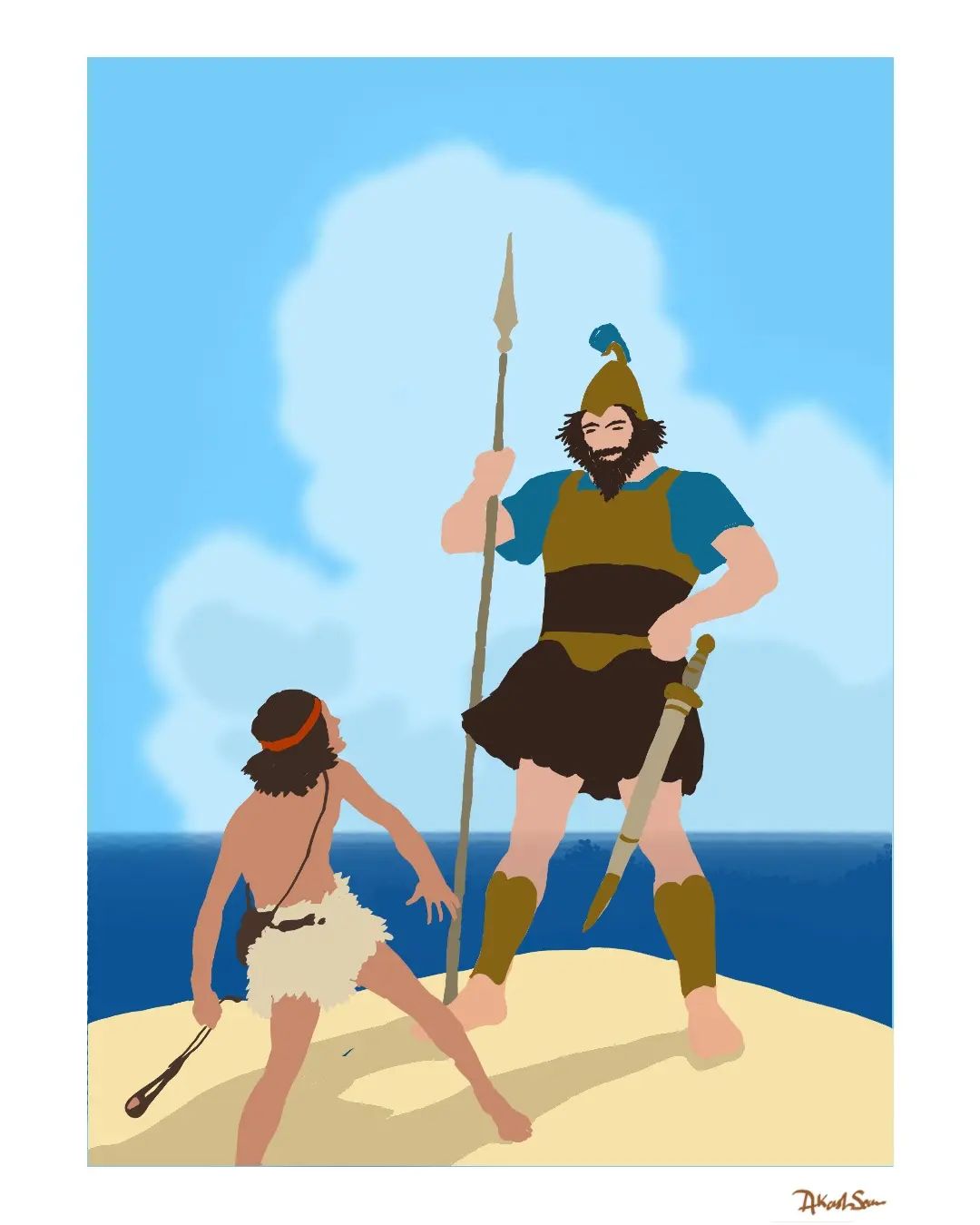 David and Goliath - Digital Artwork thumbnail