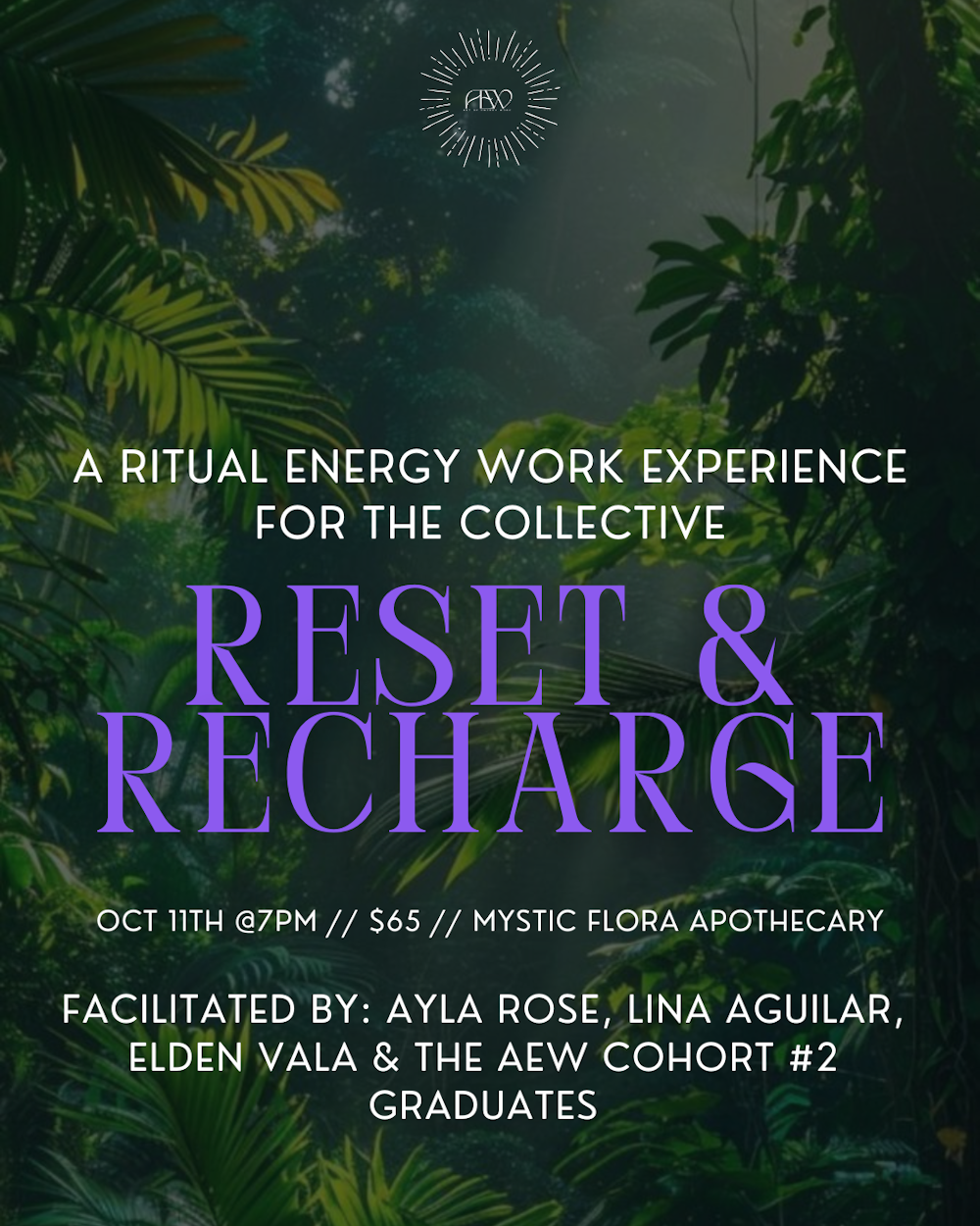 RSVP to Reset & Recharge: Ritual Energy Work & AEW Graduation | Oct 11 thumbnail