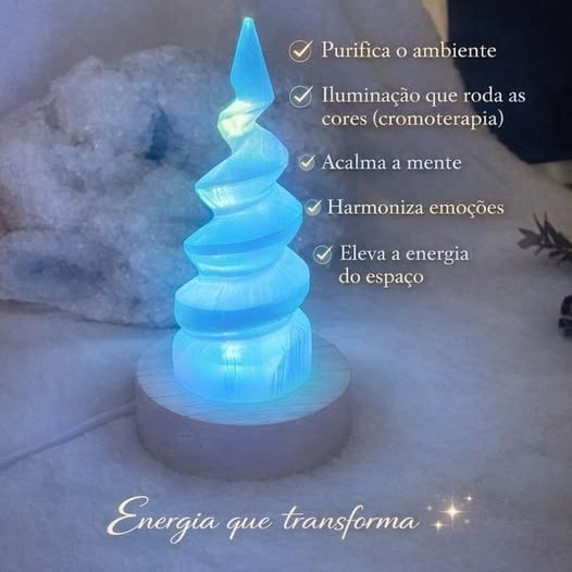 Candeeiro Espiral Selenite  thumbnail