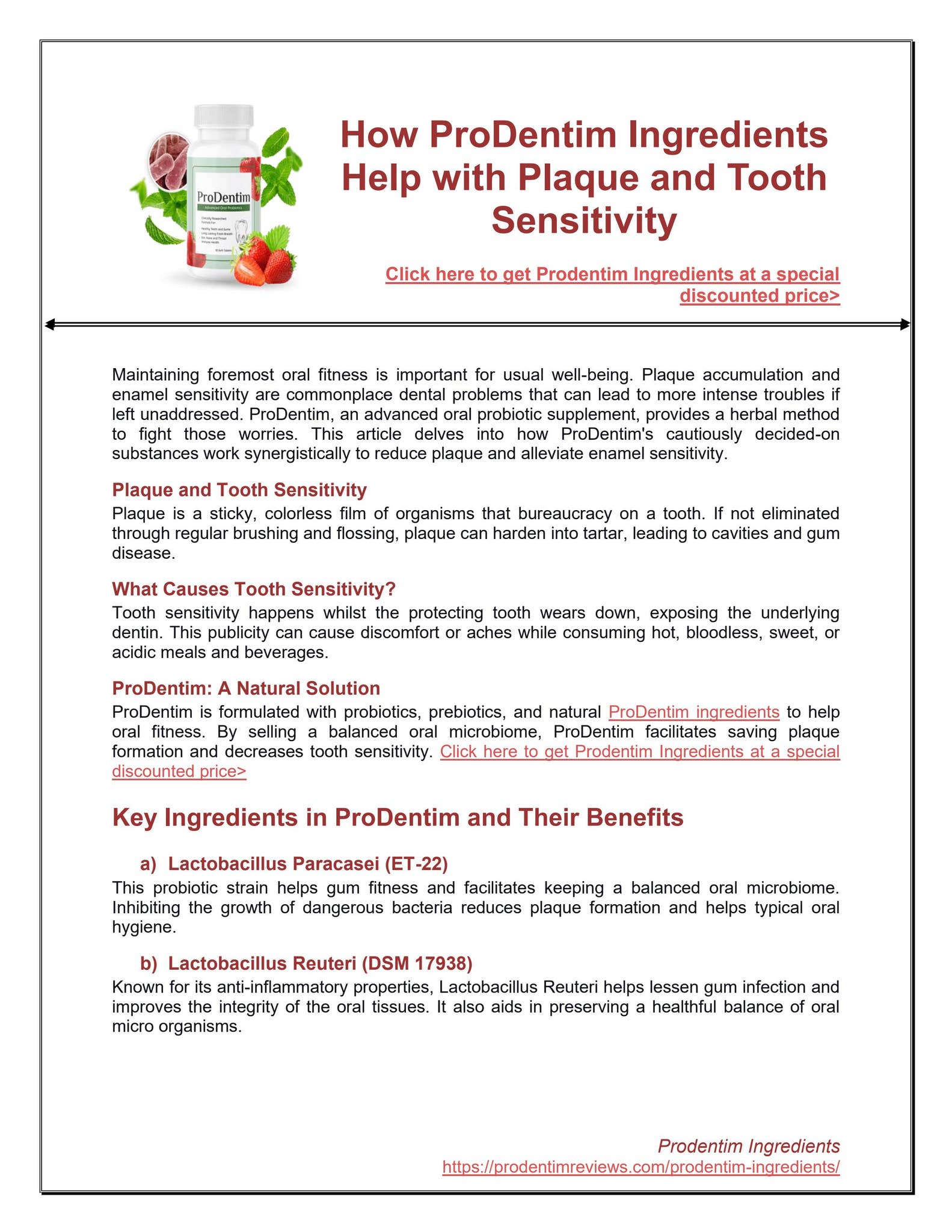 How ProDentim Ingredients Help with Plaque and Tooth Sensitivity thumbnail