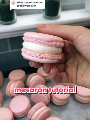 Replying to @goodiesbygianna macaron tutorial ☕️💕🍭 THANK YOU ALL SO MUCH FOR 700k! Full recipe w/ instructions is on my 