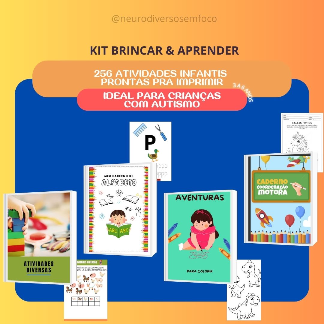 Kit Brincar & Aprender: 256 Atividades Inclusivas  thumbnail