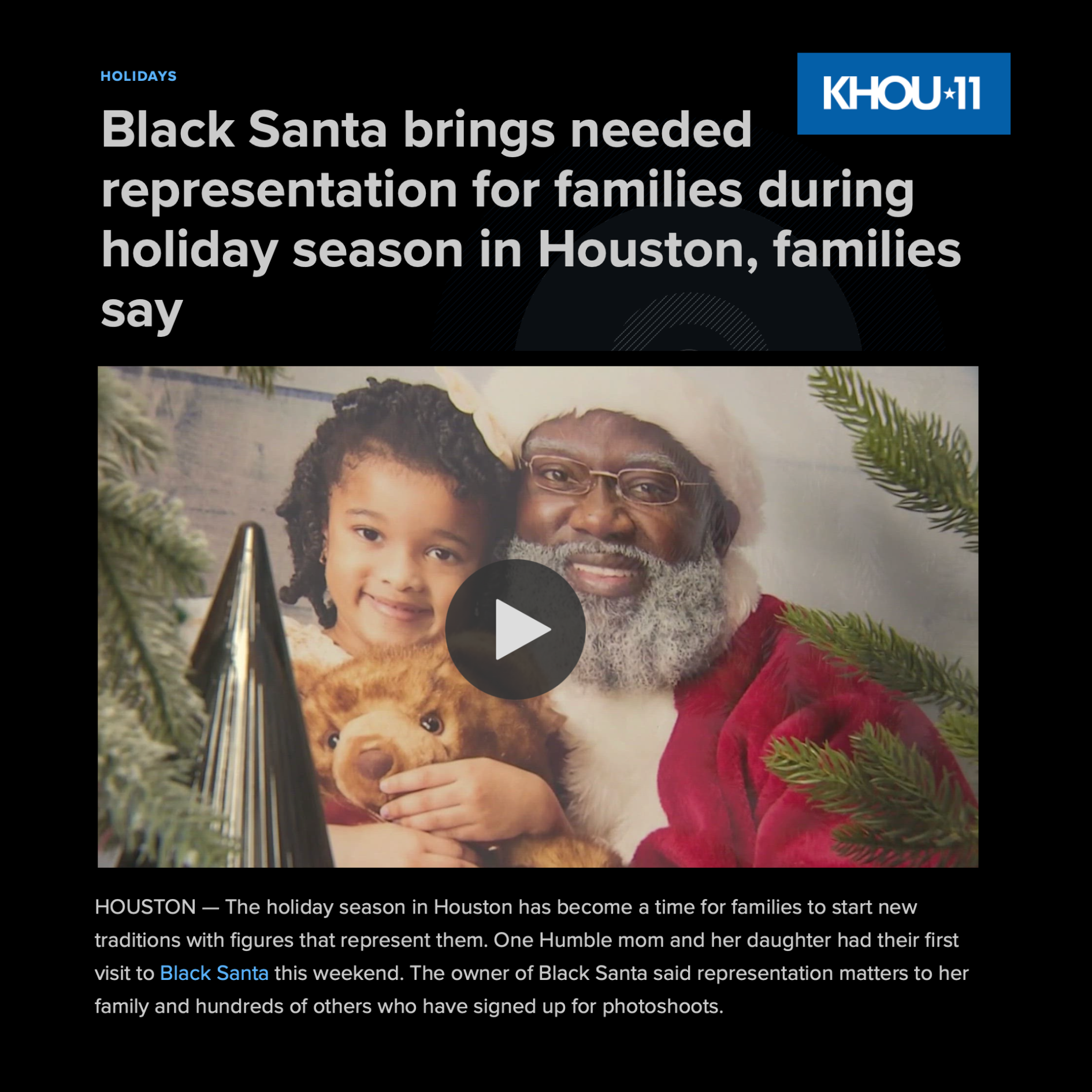 2023 KHOU Visit with Santa! (Video) thumbnail