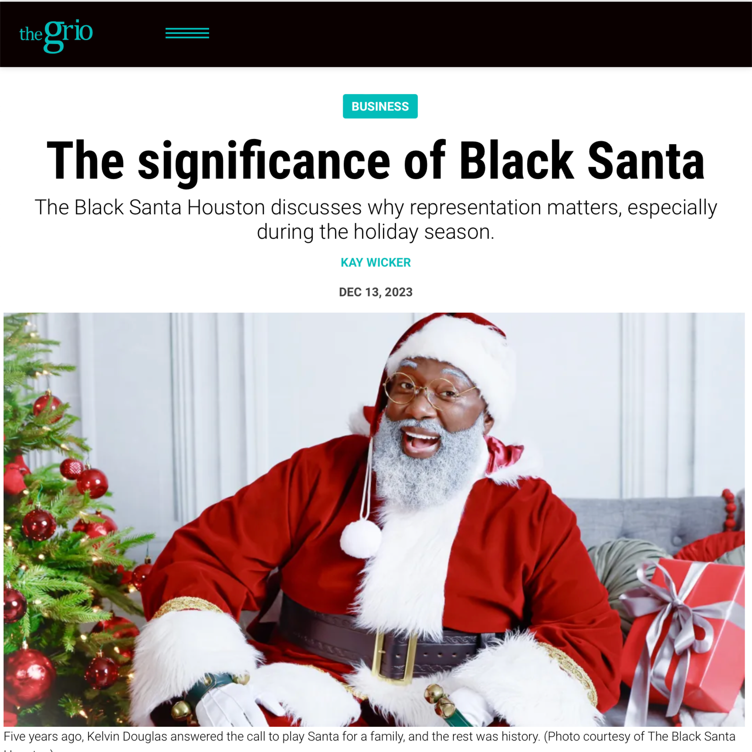 The Grio :: The significance of Black Santa  thumbnail