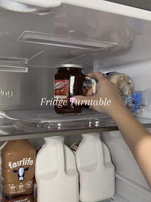The perfect turn table for the fridge 😍✨ #fridgeorganization #fridgegoals @lamuhome @DELAMUHOME 