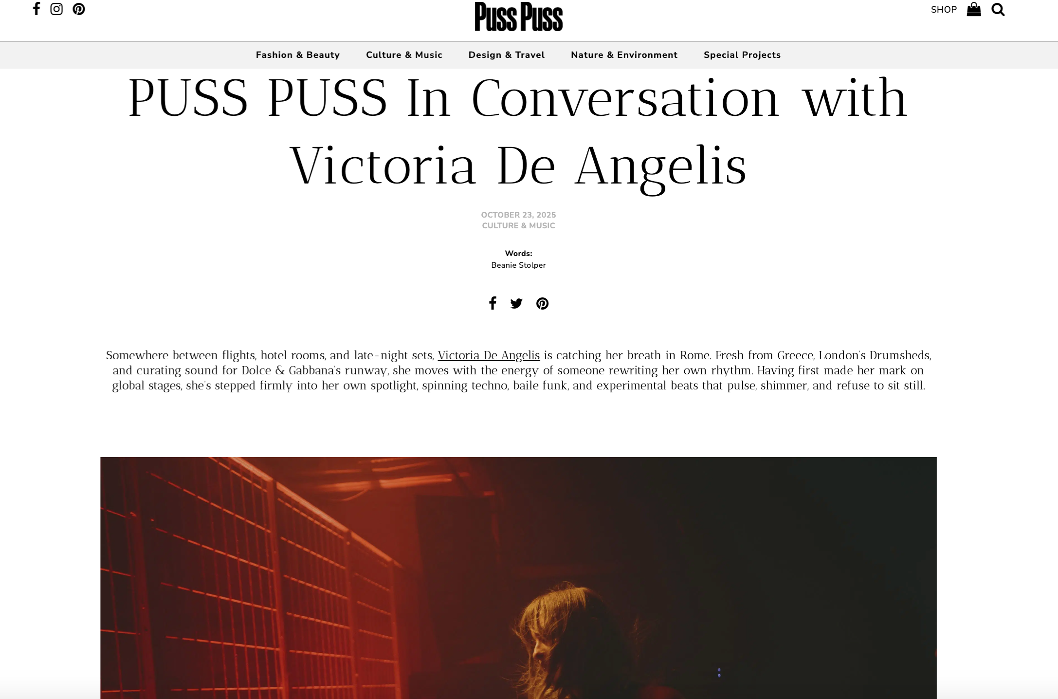 PUSS PUSS In Conversation with Victoria De Angelis - PUSS PUSS Magazine thumbnail