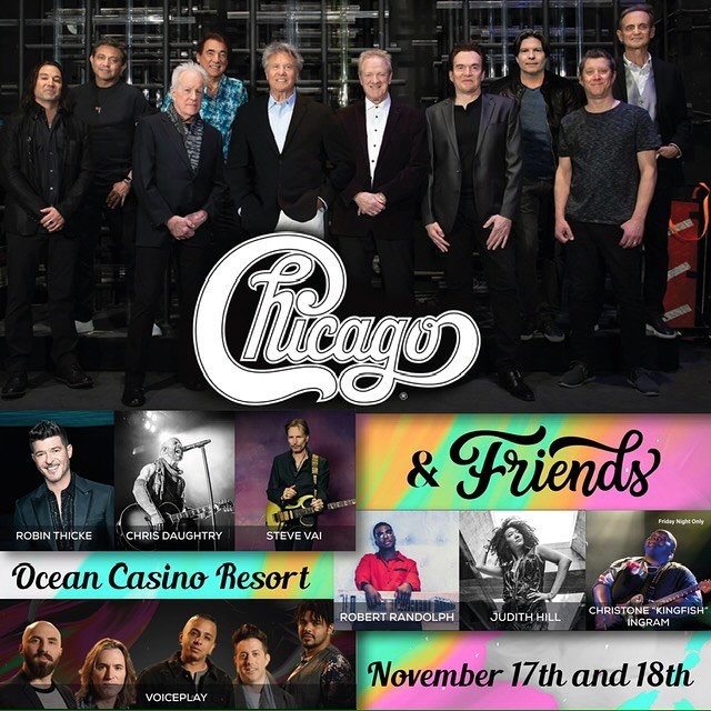 We’re thrilled to be joining the Chicago & Friends concert event at Ocean Casino Resort, Atlantic City, NJ Friday Nov. 1