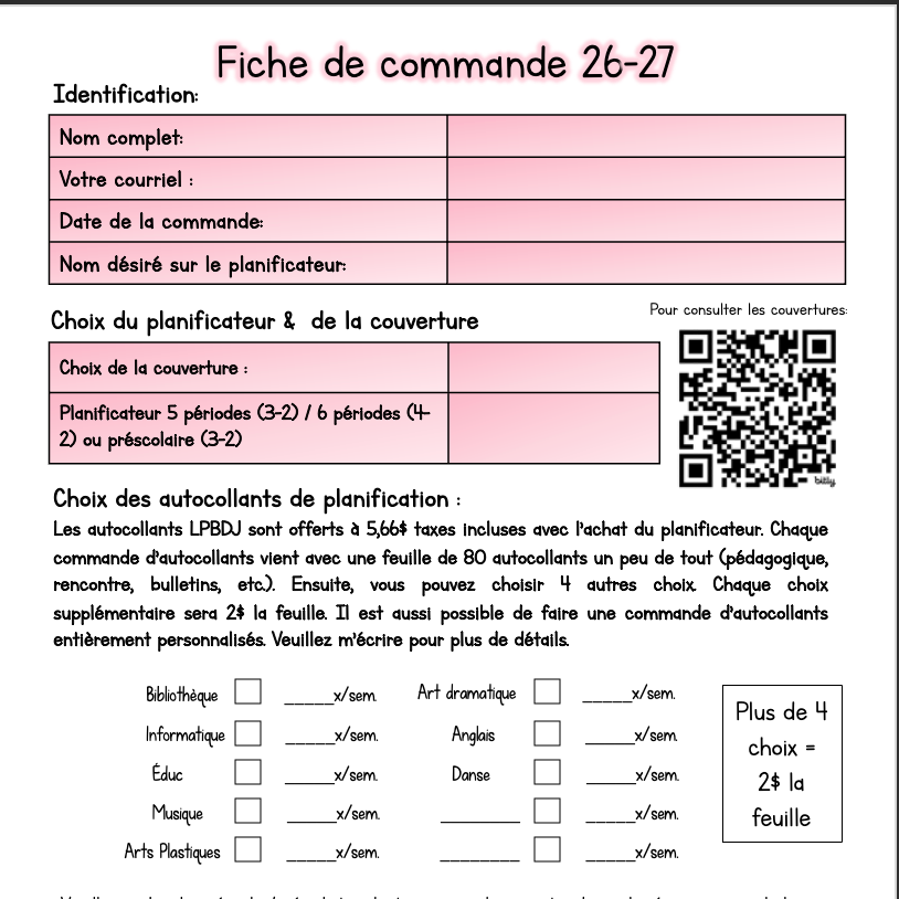 Fiche de commandes - Planificateur LPBJ 26-27 thumbnail