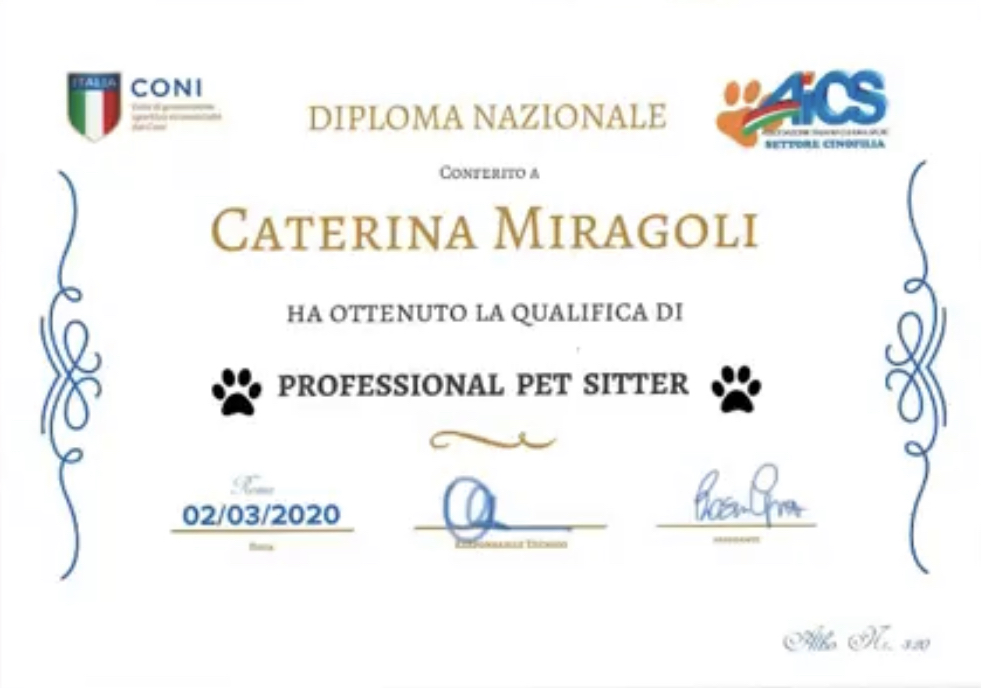 Certificazione Professional Pet Sitter  thumbnail