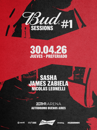 30ABR • BUD SESSIONS #1: Sasha, James Zabiela & more | Autódromo de Bs. As x 2gthr  thumbnail
