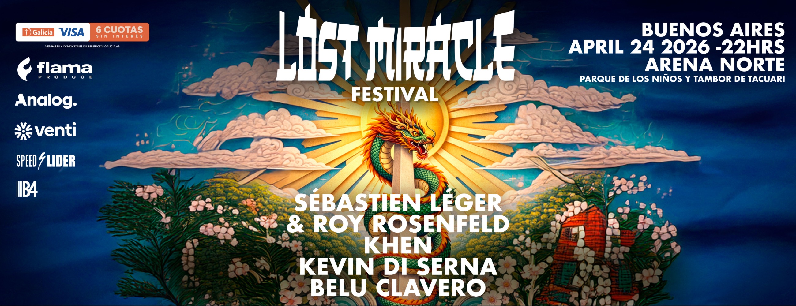 24ABR • LOST MIRACLE: Sebastien Leger & Roy Rosenfeld, Khen & more | Arena Norte, Bs. As x Flama thumbnail