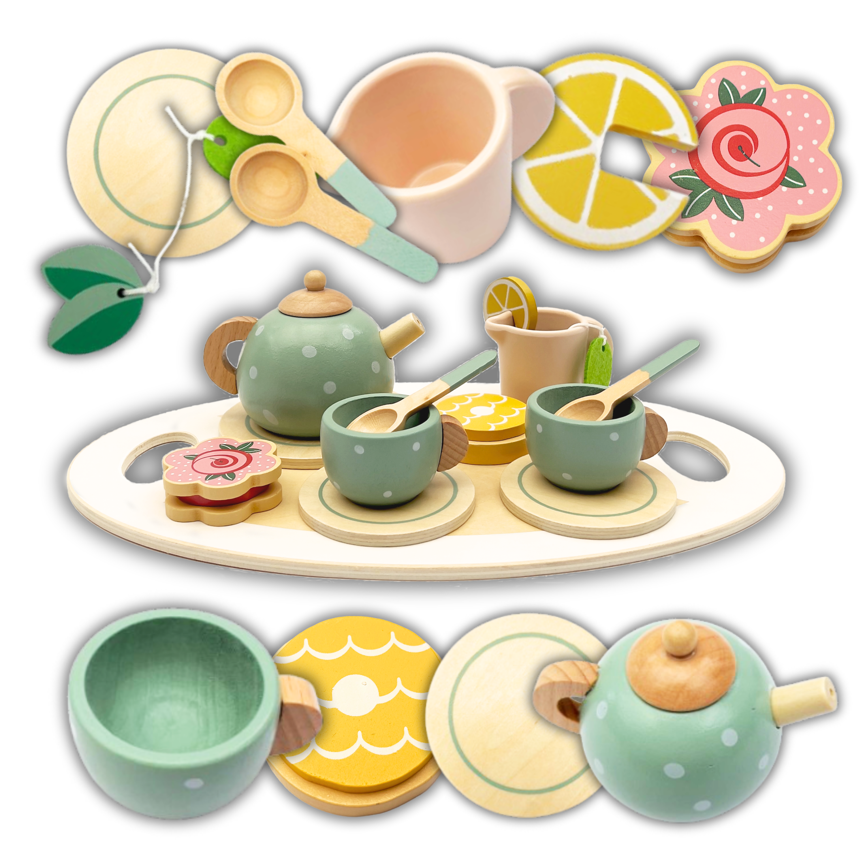 Our 13-Piece Wooden Afternoon Tea Set thumbnail