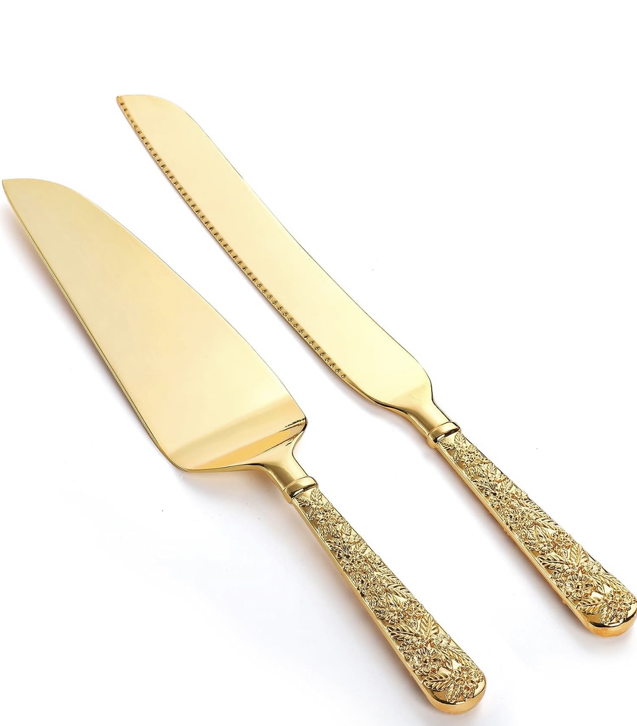 Wedding Cake Knife set - Don’t forget to buy your own set seeing that the majority of caterers and venues don’t provide specialty cake knives to cut your wedding cake! thumbnail