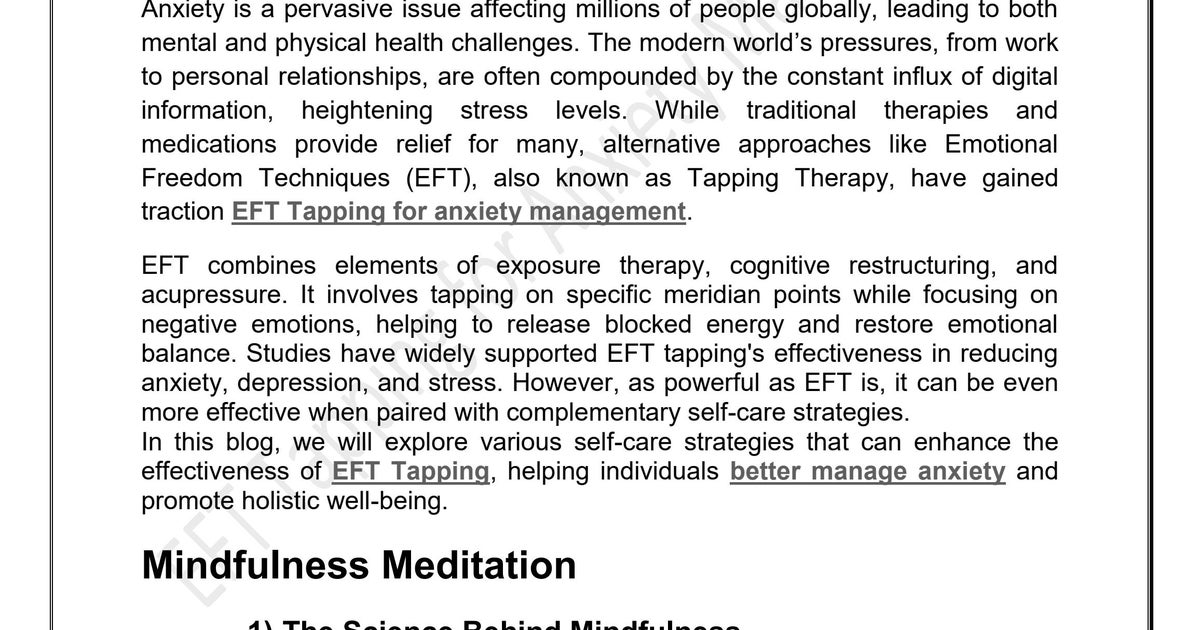 EFT Tapping for Anxiety Management thumbnail